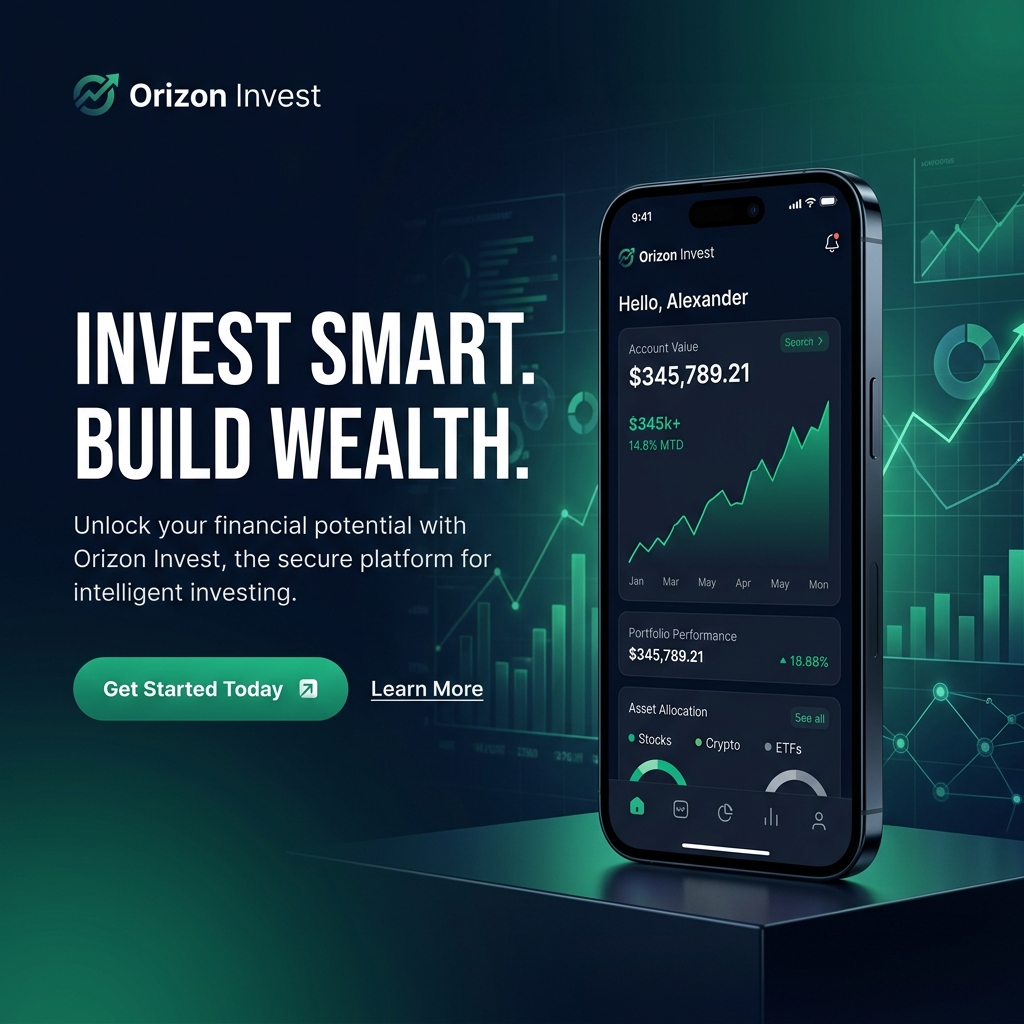 Orizon Invest App Mockup